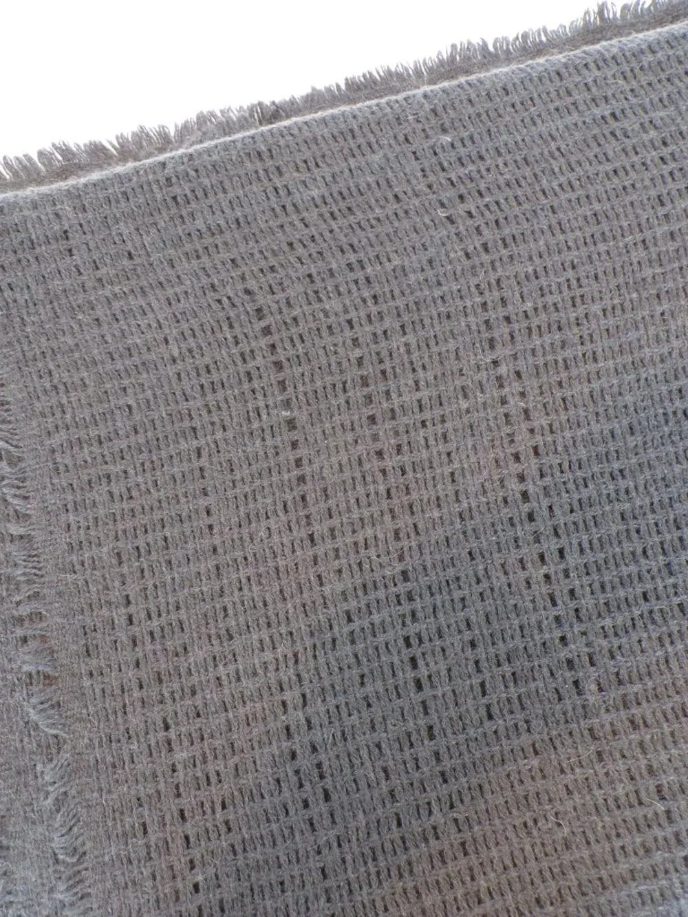 Bajra Merino Handmade in Nepal 100% Wool Scarf Shawl Wrap Charcoal NWT 56
